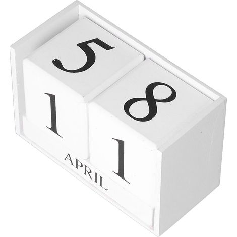 Calendrier perpétuel en bois, élégant, pratique, style rétro, écologique, blocs de calendrier de bureau pour la maison ou le bureau (1/5)
