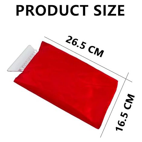 Car Ice Scraper with Windshield Glove, Window Gloves (Red) (1/4)