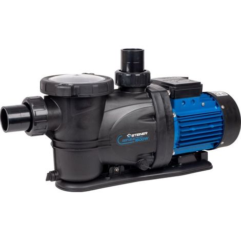 Steiner – Pompe filtration piscine 1600W – Débit max 27m³/h – Auto-amorçante pour eau chlorée et salée – Panier pré-filtre grande capacité (1/5)