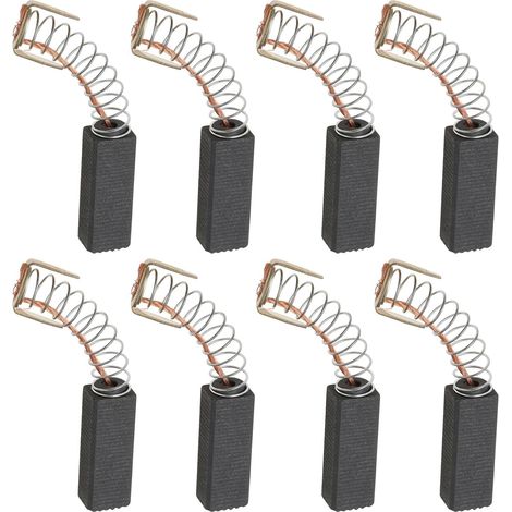 Lot de 8 balais de charbon pour moteur électrique, 20 x 7 x 6 mm, compatibles avec scie circulaire, collecteur de poussière et perceuse (1/5)