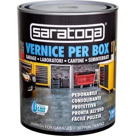 Saratoga 750ml vernice grigia per pavimenti di box garage laboratori cantine seminterrati
