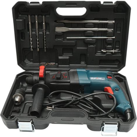 Martello tassellatore (rotopercussore) – 800 W Energia d’impatto: 3 Joule Mandrino: SDS Plus Diametro massimo foratura: 26 mm Breckner Germany (1/5)