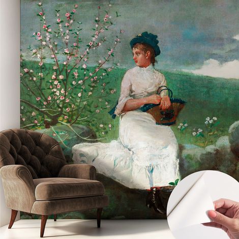 Fotomurale adesivo - Carta da parati adesiva - per la cucina camera da letto per la soggiorno - Tranquillità floreale 250x250 cm (1/5)