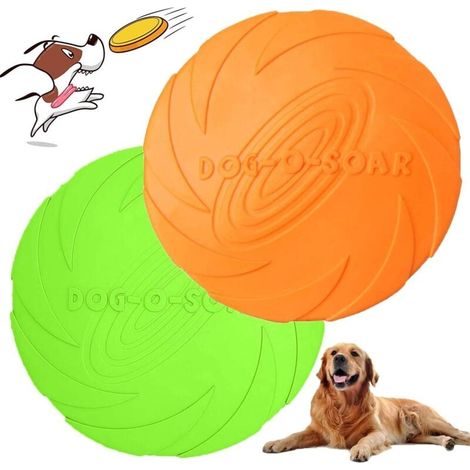 Disque Chien, Frisbees pour Chien, 2 Pcs Frisbee Jouet Chien, pour Jeux Sport Exercice Activité et Jeu en Plein, pour Petits Et Moyens Chiens (M) (1/5)