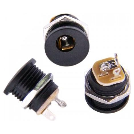 DC 2,5/5,5-Buchse für D 12mm Gehäuse, 2-teilig