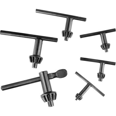 Lot de 6 clés de mandrin de perceuse, clés de mandrin de rechange pour perceuse, pour mandrins de 4/6/10/13/16/20 mm (1/5)