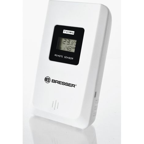 Bresser 7009994 Stazione meteorologica Thermo/Hygro Sensor 3CH Sensore esterno per Bresser Stazioni meteo 9501200, 9501201, 9501202, 7007400, 9,5x6x3 cm, bianche