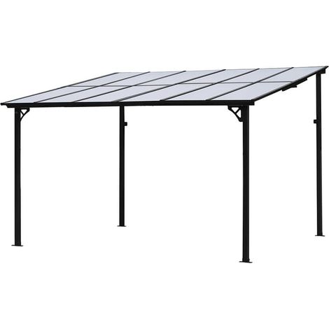 HOME DELUXE Terrassenüberdachung aus Aluminium ECO Anthrazit - 300 x 360 cm, Anthrazit Wetterfeste Alu-Überdachung für Terrasse & Garten Terrassenüberdachung, Terrassenüberdachung Aluminium, Terrass