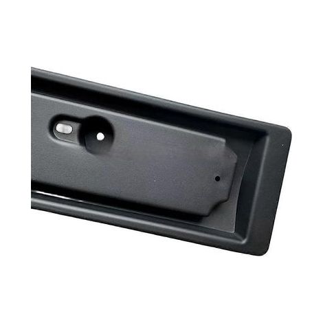 Support de plaque d'immatriculation avant pour plaques européennes, noir (1/5)