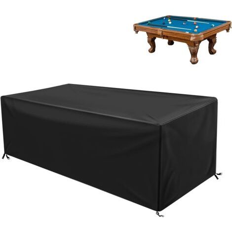 Copertura per tavolo da biliardo, copertura per tavolo da biliardo da 7 piedi con protezione completa, tessuto Oxford 420D di alta qualità, impermeabile e resistente a vento/UV/polvere (225x116x82 cm)