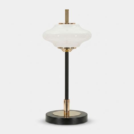Lampada da tavolo in vetro e ferro Vintage (1/5)