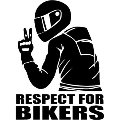Cryfokt Reflektierender Aufkleber „Respekt für Radfahrer“, gut sichtbarer modischer Aufkleber für Autofenster und -türen (SCHWARZ).