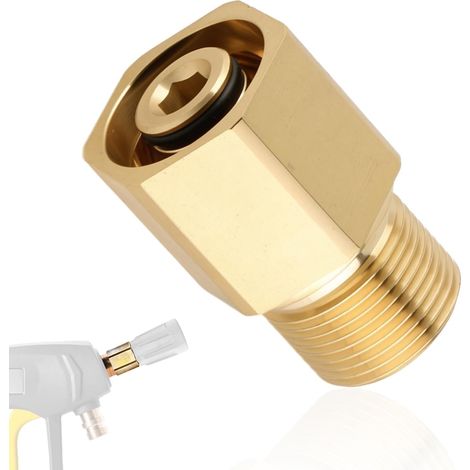 Adaptateur pour EasyLock TR22 vers M22 x 1,5 AG Nettoyeur Haute Pression Adaptateur pour HD/HDS/ProHD, Relie un Appareil Récent à un Ancien Flexible Haute Pression M22 (1/5)