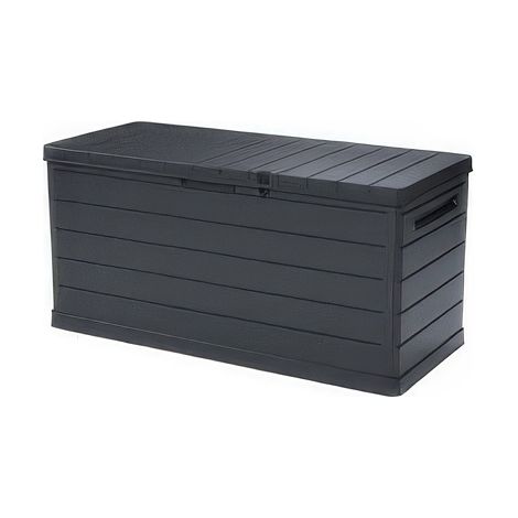 Cassapanca da Esterno 350 Litri in Polipropilene Grigio 118,5 x 52 x 56,8 cm Amalfi