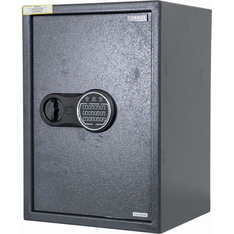 Coffre-fort à serrure électronique 43 L - Type hôtel - avec 3 voyants lumineux 500 x 350 x 310 mm Torros KLE500 (1/5)