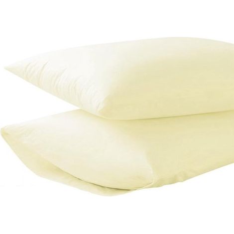 Lot de 4 taies d'oreiller Homeéé 100 % coton 60 x 70 cm / 17 cm écru (1/3)