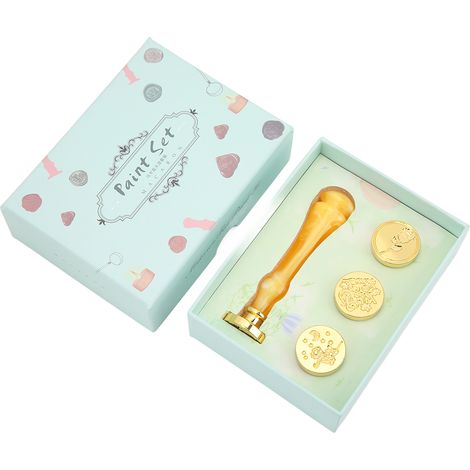 Jeu de tampon de cire orange, motif clair, anti-rouille, sceau de qualité pour enveloppes, invitations, DIY et décoration, étanche et élégant. (1/5)