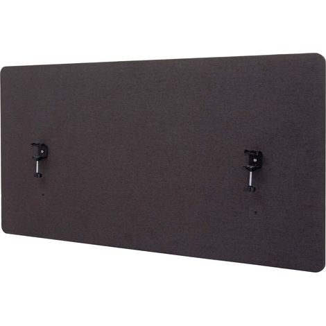 Paroi de séparation acoustique HWC-G75, Protection visuelle pour bureau, panneau,tissu - 120x60cm, marron-gris (1/5)