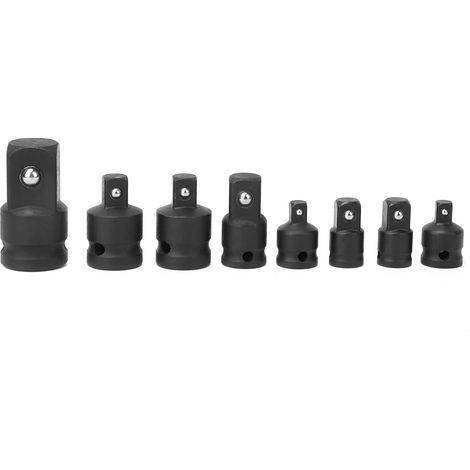 Set di convertitori per avvitatori a percussione CRV con riduttore adattatore per presa nera da 8 pezzi