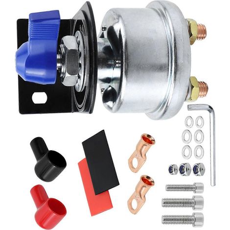 Compatible avec disjoncteur/interrupteur de déconnexion de batterie à courant continu élevé 12-48V marin (bleu). (1/5)
