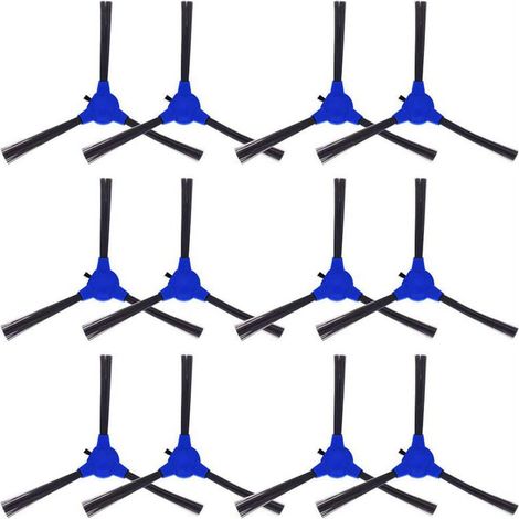 Packung mit 12 Seitenbürsten kompatibel mit eufy RoboVac 11S, 15T, 30, 30C, 15C, 12, 25C, 35C, 11S Max, 15C Max, G20, G30, G35, G35+, G40, G40+, G40 Hybrid/Hybrid+, Saugroboter. (1/5)