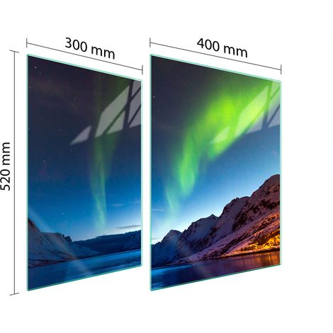 Plaque de protection en verre POUR le poêle 70x52 aurora (1/5)