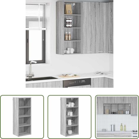 Küchenschrank Holz - Hängeschrank Graues Sonoma 40 x 29,5 x 100 cm Holzwerkstoff (1/5)