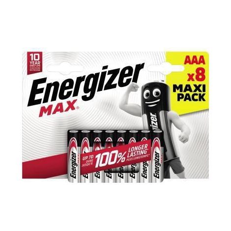 Energizer MAX AAA piles alcalines argenté noir 8 pièces