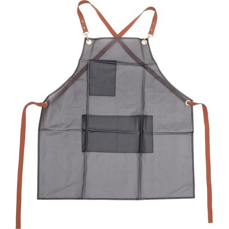 Tablier imperméable en TPU avec bretelles croisées dans le dos, résistant (1/5)