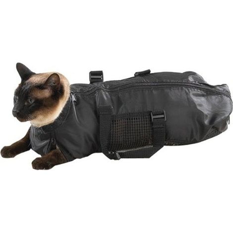 Sac de toilettage pour Chat,éGlable Sac en Maille De Douche pour Chat,Anti-rayures Respirant Pour Chat Mordre RéSisté Pendant L’Examen par Voie Intraveineuse De Baignade Manucure (1/5)