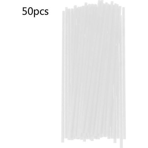 50 bâtonnets de rotin de 4 mm pour diffuseur de parfum d'ambiance dans la salle de bain.-White (1/5)