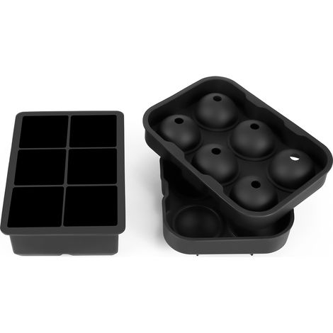 Moule à glaçons en silicone carré, rond, nid d'abeille et boule de glace, lot de formes variées pour glaçons, bac à glaçons réutilisable.