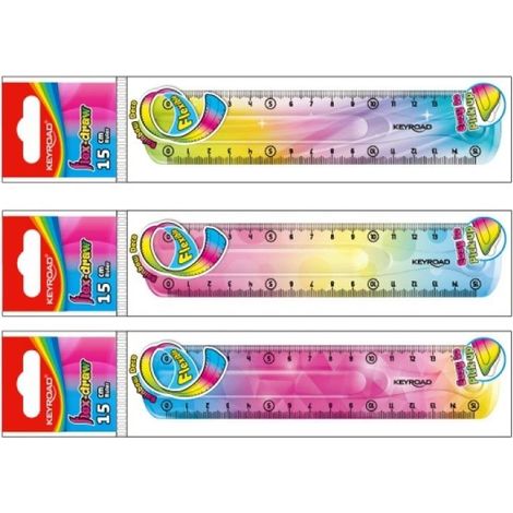 Règle pendentif arc-en-ciel flexible de 15 cm 0385