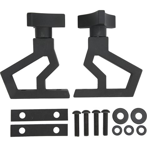 Ortviai Support de Cric en Alliage d’Aluminium pour Jeep Wrangler JK (2007–2018) – Lot de 2, Noir Mat (1/5)