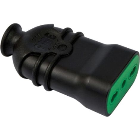 PRESA ALTA RESISTENZA 'HI-PRO' 2P+T 10A - colore nero  - FANTON