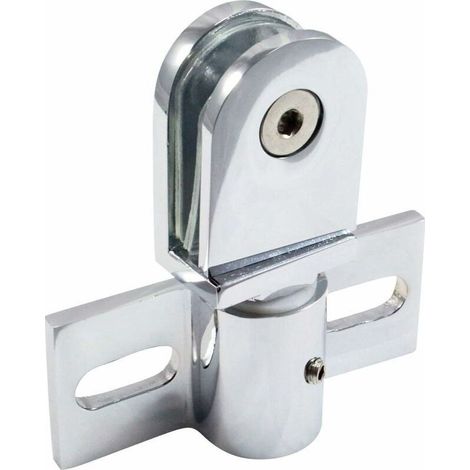 Charnière pivotante pour porte de douche en verre, acier inoxydable, 1pièce (1/4)