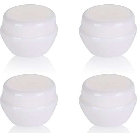 Flacon Crème En Plastique - Conteneur Cosmétique Champignon - Rangement Voyage Multicolore - Lot De 4 Pièces (1/5)
