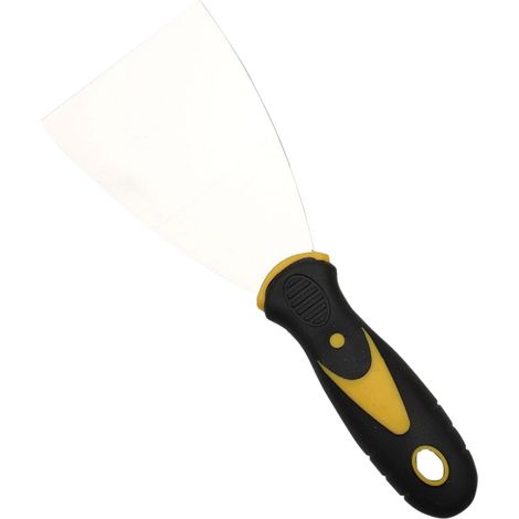 Racleur Peinture - Manche Bicolore - Lame Épaisse En Acier Inoxydable - Outil Multifonctionnel Pour Nettoyage Mur Sol Voiture - 1 Pièce (1/3)