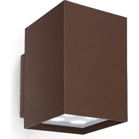 Leds-C4 Afrodita - Applique Murale Extérieure LED Up & Down Marron 10cm 1690lm 3000K IP55