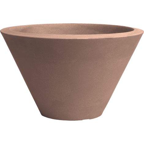 Vaso tondo svasato resina CHIRON cm. 60 AVANA