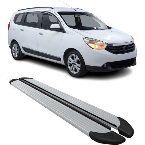 Marchepieds Latéraux pédale Compatible avec Dacia Lodgy 2012-2024 Aluminium Argent 2Pcs (1/5)