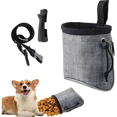 Borsa per premietti da addestramento per cani con dispenser di sacchetti per le deiezioni, impermeabile e con tracolla regolabile. (1/5)