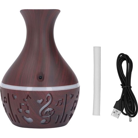 Diffuseur d'aromathérapie 300ml USB, bois grain ultra silencieux, veilleuse LED, humidificateur de bureau pour maison, hôtel, bureau (1/5)