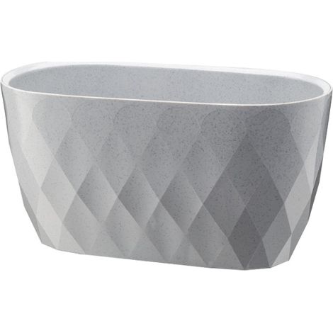 Karo ovaler Bezug 47 cm 29382 graues Verdenia