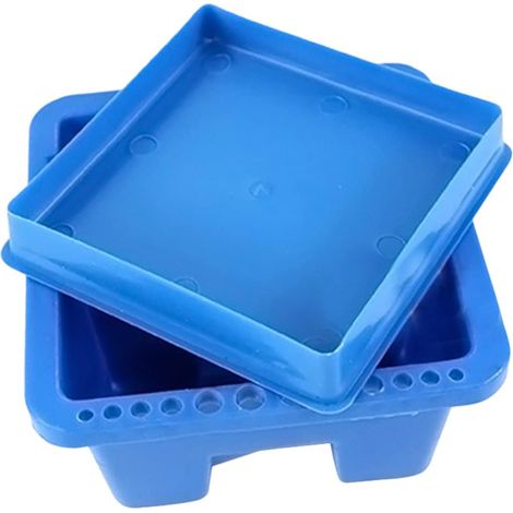 Lave-pinceaux Plastique Bleu Seau Lavage Peinture Support Rangement Stylos Compartiment Nettoyage Stable Dégâts (1/5)