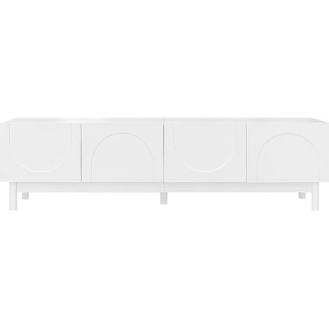 Mobile TV bianco 169 x 34 x 45,5 cm con 4 ante e ripiani (1/5)