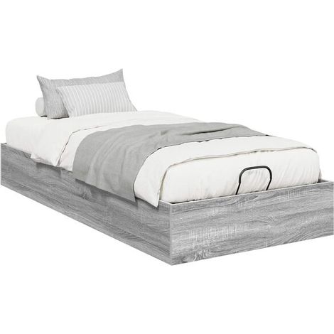 Cadre de lit avec repose-pieds gris Sonoma 193 x 75,5 x 25 cm (1/5)