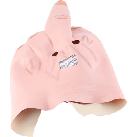 Couvre-chef d'Halloween avec doigt d'honneur, accessoire fantaisie pour fête, casque intégral en latex, masque intégral.