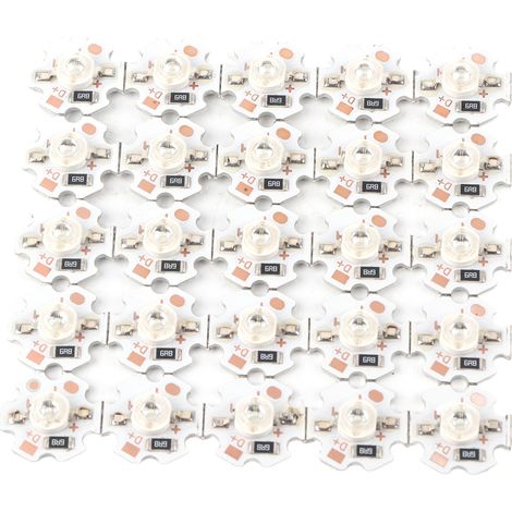 25 pièces LED haute puissance 1W 200LM, puce 5V bleue 455‑460nm pour éclairage DIY (1/5)