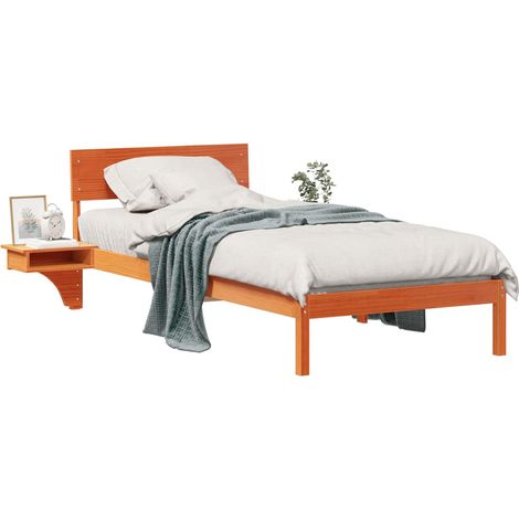 Maison Exclusive - Estructura de cama con cabecera Marrón cera 80 (1/5)